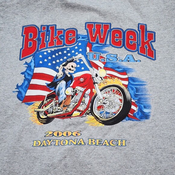 2006 Bike Week Grey Long Sleeve T-Shirt Size L - Picture 4 of 11